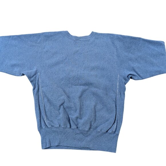 CHAMPION Vintage Sweatshirt L Reverse Weave USA Cotton Crewneck Dusty Blue 90's - Picture 5 of 9